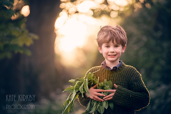 Ollie with wild garlic